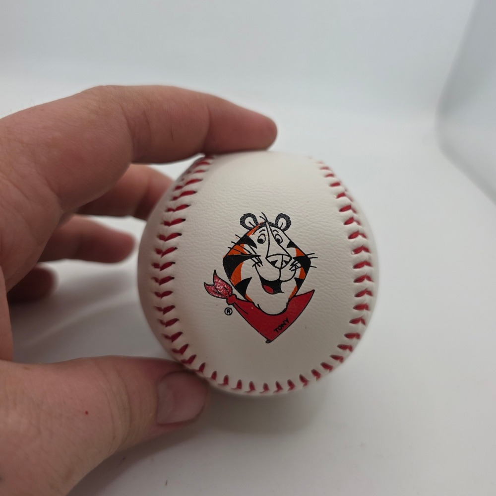 1991 Kellogg's Tony the Tiger Frosted Flakes Promo Baseball w/ Box Paw Print